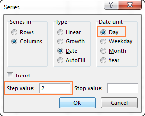 automatic date change in excel